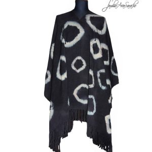 PONCHO DE ARGOLLAS G458 AZUL AÑIL – UN PAÑO – TRAMA Y URDIMBRE FINA – SOLO POR PEDIDO