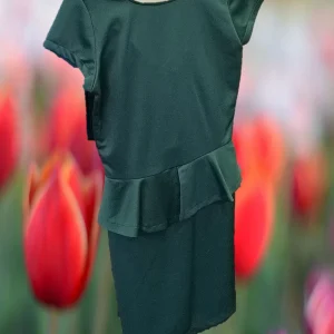 VESTIDO VERDE MANGA CORTA