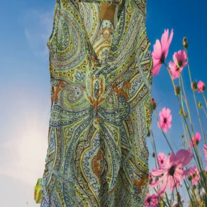 VESTIDO VERDE ESTAMPADO