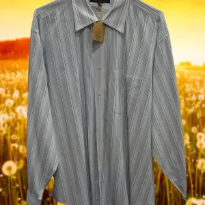 CAMISA CABALLERO MANGA LARGA RAYAS AZULES