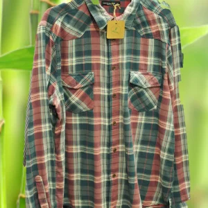 CAMISA CABALLERO MANGA LARGA CUADROS FELPA