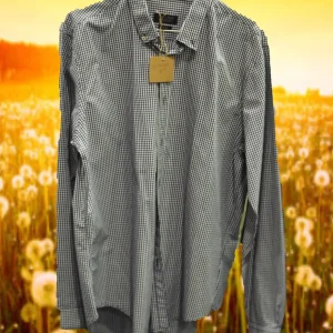 CAMISA CABALLERO MANGA LARGA CUADROS AZULES
