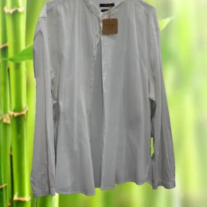 CAMISA CABALLERO MANGA LARGA BLANCA CUELLO MAO