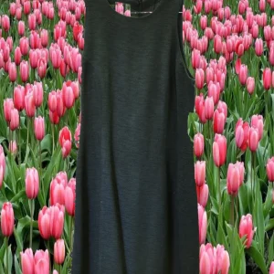 VESTIDO MIDI DE TIRANTES AZUL MARINO