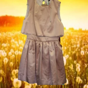 VESTIDO MIDI ROSA PALO DE FIESTA SIN MANGAS