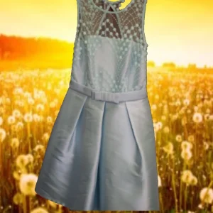 VESTIDO MIDI VERDE DE FIESTA SIN MANGAS Y TRANSPARENCIAS