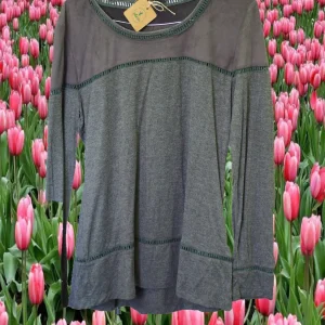 CAMISETA SEÑORA MANGA LARGA GRIS