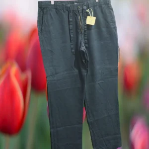 PANTALÓN MUJER AZUL MARINO DE LINO