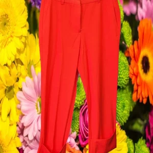 PANTALÓN MUJER DE VESTIR ROJO