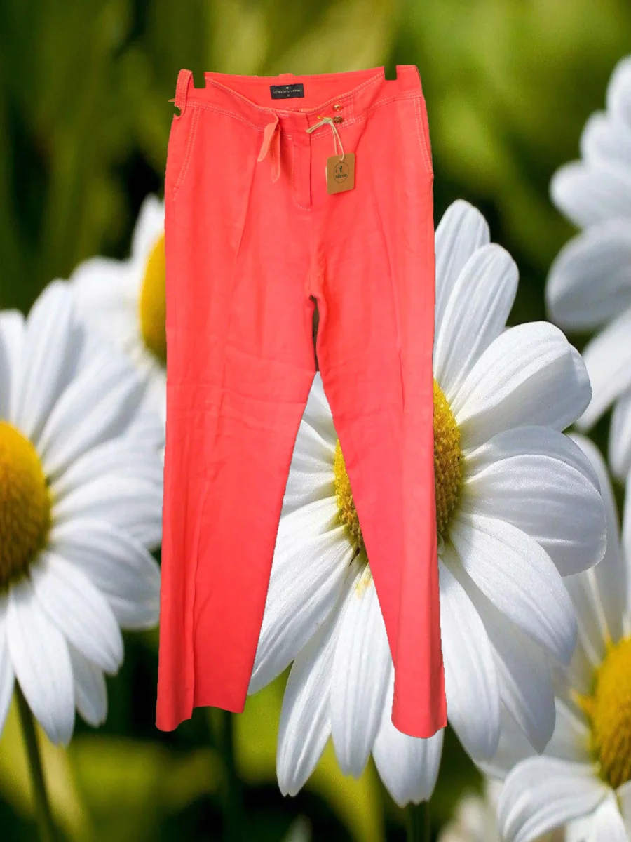 PANTALÓN MUJER DE VESTIR ROSA