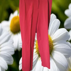 PANTALÓN MUJER DE VESTIR GRANATE