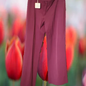 PANTALÓN MUJER DE VESTIR GRANATE