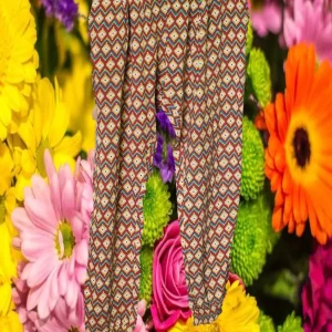 PANTALÓN MUJER DE TELA MULTICOLOR