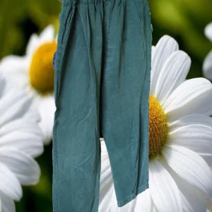 PANTALÓN MUJER DE TELA VERDE
