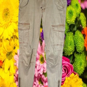 PANTALÓN MUJER DE TELA MARRÓN