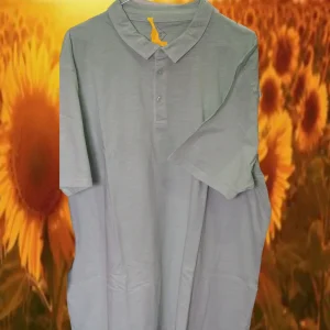 POLO MANGA CORTA HOMBRE VERDE AGUA