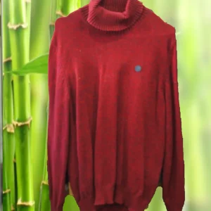 JERSEY GRANATE MUJER CUELLO VUELTO