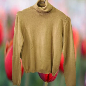 JERSEY MARRÓN MUJER CUELLO VUELTO