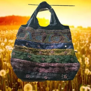 BOLSO TERCIOPELO ESTAMPADO TELA