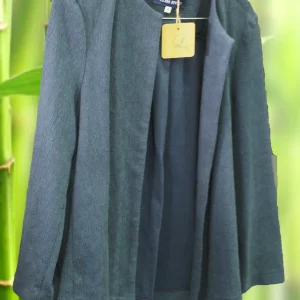 CHAQUETA MUJER AZUL DE PUNTO