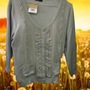CHAQUETA MUJER GRIS DE PUNTO