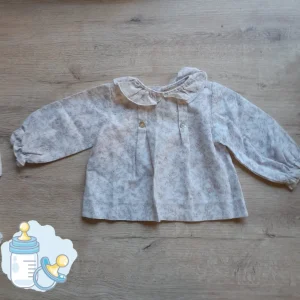 CAMISA BLANCA CON FLORES BEBE