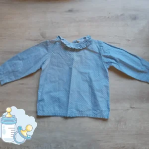 CAMISA AZUL CON ESTAMPADO BEBE