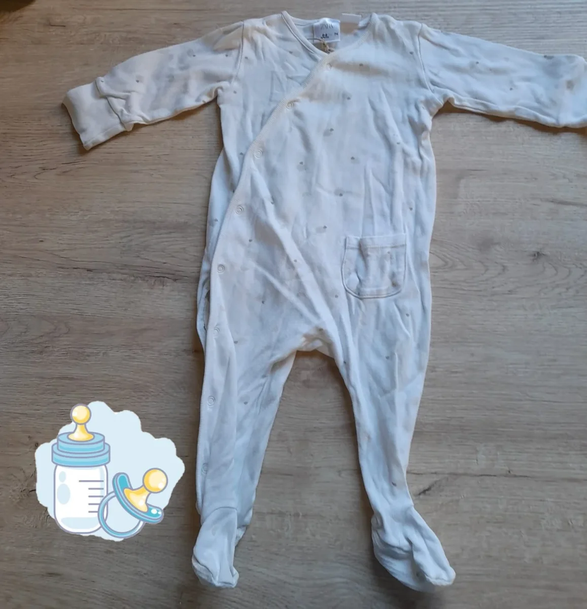 PIJAMA BLANCO ESTAMPADO BEBE