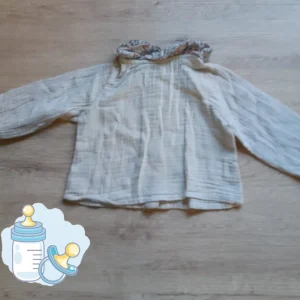 CAMISA CUADROS BEIGE Y VERDES NIÑO