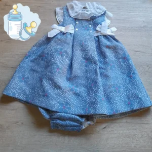 VESTIDO CON BRAGA AZUL ESTAMPADO NIÑO