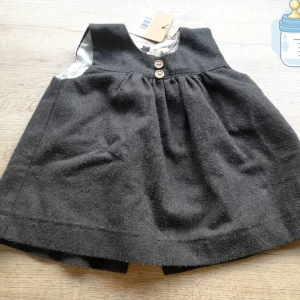 VESTIDO GRIS BEBE