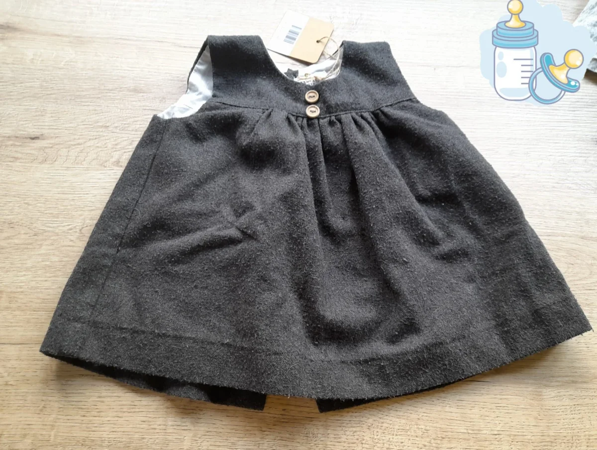 VESTIDO GRIS BEBE - Imagen 2