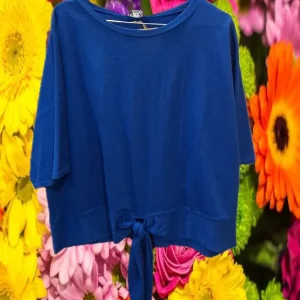 CAMISA AZUL MUJER MANGA FRANCESA
