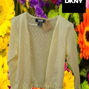 CHAQUETA MUJER AMARILLA DE PUNTO DKNY