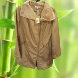 ABRIGO BEIGE CON PELO POR DENTRO MUJER