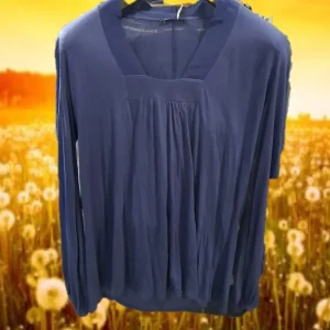 VESTIDO CORTO AZUL MANGA LARGA