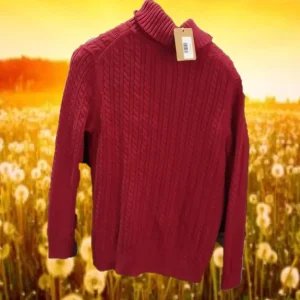 JERSEY ROJO CUELLO VUELTO