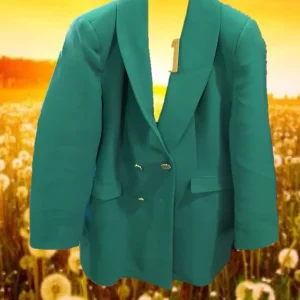 CHAQUETA MUJER LARGA VERDE
