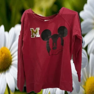 CAMISETA ROJA MANGA LARGA CON DIBUJO MICKEY MOUSE