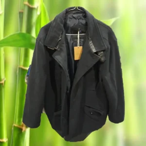 ABRIGO HOMBRE NEGRO ESTILO TRENKA