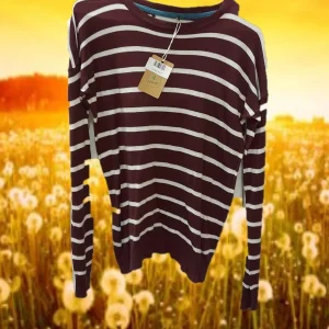 JERSEY GRANATE CON RAYAS BLANCAS