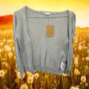 CHAQUETA MUJER GRIS DE PUNTO
