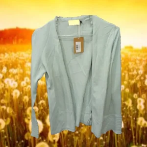 CHAQUETA MUJER VERDE MAR DE PUNTO