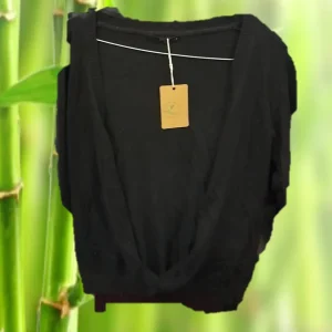 CHAQUETA MUJER NEGRA DE PUNTO