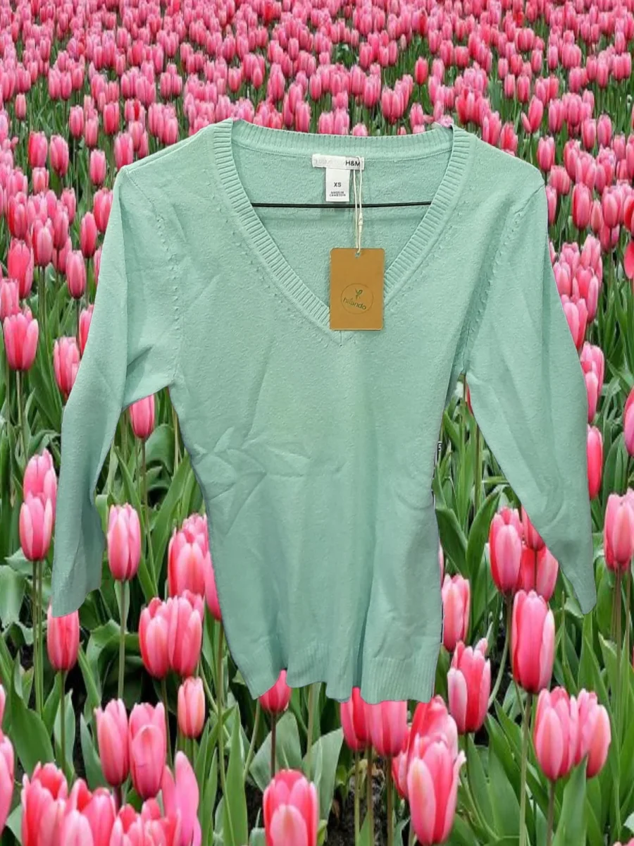 JERSEY MUJER VERDE MAR DE PICO
