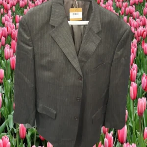 TRAJE HOMBRE ( CHAQUETA Y PANTALÓN ) GRIS CON RAYA DIPLOMÁTICA DE VESTIR