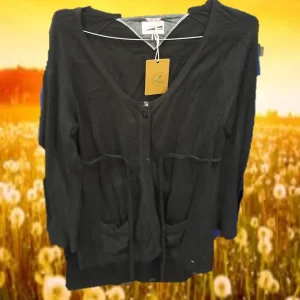 CHAQUETA MUJER NEGRA DE PUNTO