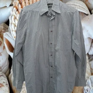 CAMISA HOMBRE MANGA LARGA CON CUADROS AZULES