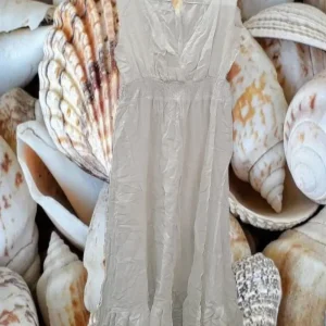 VESTIDO LARGO BLANCO DE TIRANTES