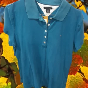 POLO HOMBRE MANGA CORTA AZUL TURQUESA TOMMY HILFIGER